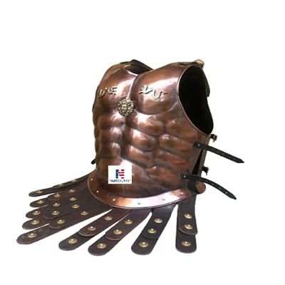 Nautical-Mart Roman King Leonidas Muscle Armor Medieval Knight Halloween Costume (Copper Antique)