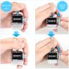 Oligei 2 Pack Metal Hand Counter Four-Digit Counter with Nylon Lanyard Silver Counter Click Counter Handheld Click Counter Digital Counting view 4