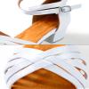 Daydance White Girls Latin Dance Shoes Women Low Heels Tango Salsa Ballroom Shoes view 2