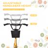 Aosom Youth Scooter, Kick Scooter with Adjustable Handlebars, Double Brakes, 16" Inflatable Rubber Tires, Basket, Cupholder, Mudguard Ages 5-12 Years Old, Orange view 3