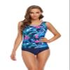 BIMEI Pocketed Swimwear Mastectomy Swimsuit for Silicone Breast Form Breast Cancer Woman Swimwea125 (4XL, Blue) view 1