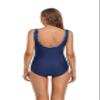 BIMEI Pocketed Swimwear Mastectomy Swimsuit for Silicone Breast Form Breast Cancer Woman Swimwea125 (4XL, Blue) view 2