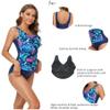 BIMEI Pocketed Swimwear Mastectomy Swimsuit for Silicone Breast Form Breast Cancer Woman Swimwea125 (4XL, Blue) view 3