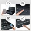 PINEWORLD Gun Safe For Handgun, Gun Case, Biometric Gun Safe For Car, Pistol Safes With Fingerprint|Passcode|Key Unlock, Full Voice Prompt Gun Lock Box with Cable, Charging Port view 3