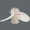9 7/8x10 1/2 Boat Motor Aluminum Propeller - Compatible with Yamaha Outboard Engines C 20HP 25HP 30HP - Replaces 664-45945-01-EL 664-45945-00-00 - 10 Spline Tooth - Aluminum Outboard Propeller view 4