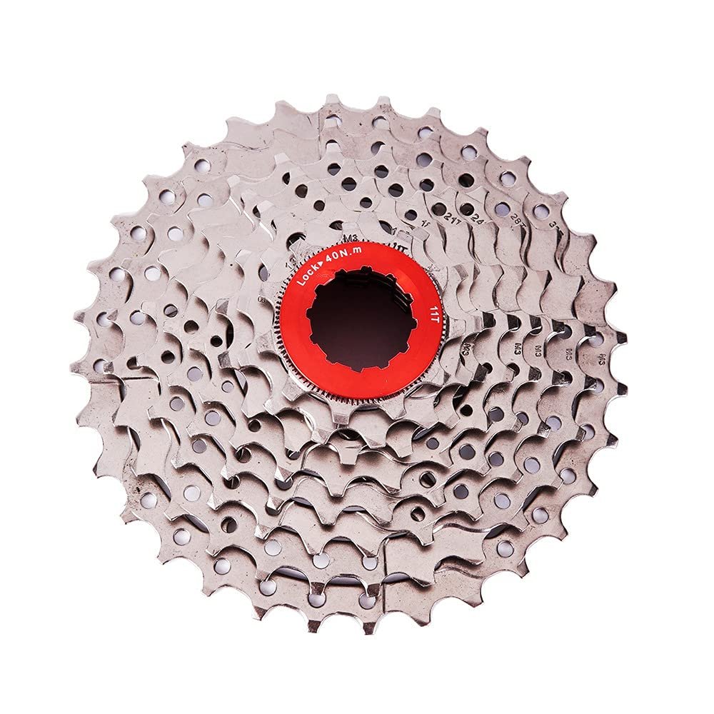 MYEEI MTB 8 Speed Freewheel 8S 11-32T Cassette Gold 24S K7 8V Sprocket Mountain Bicycle Parts for M410 M360 M310 M280 Tourney (Silver)