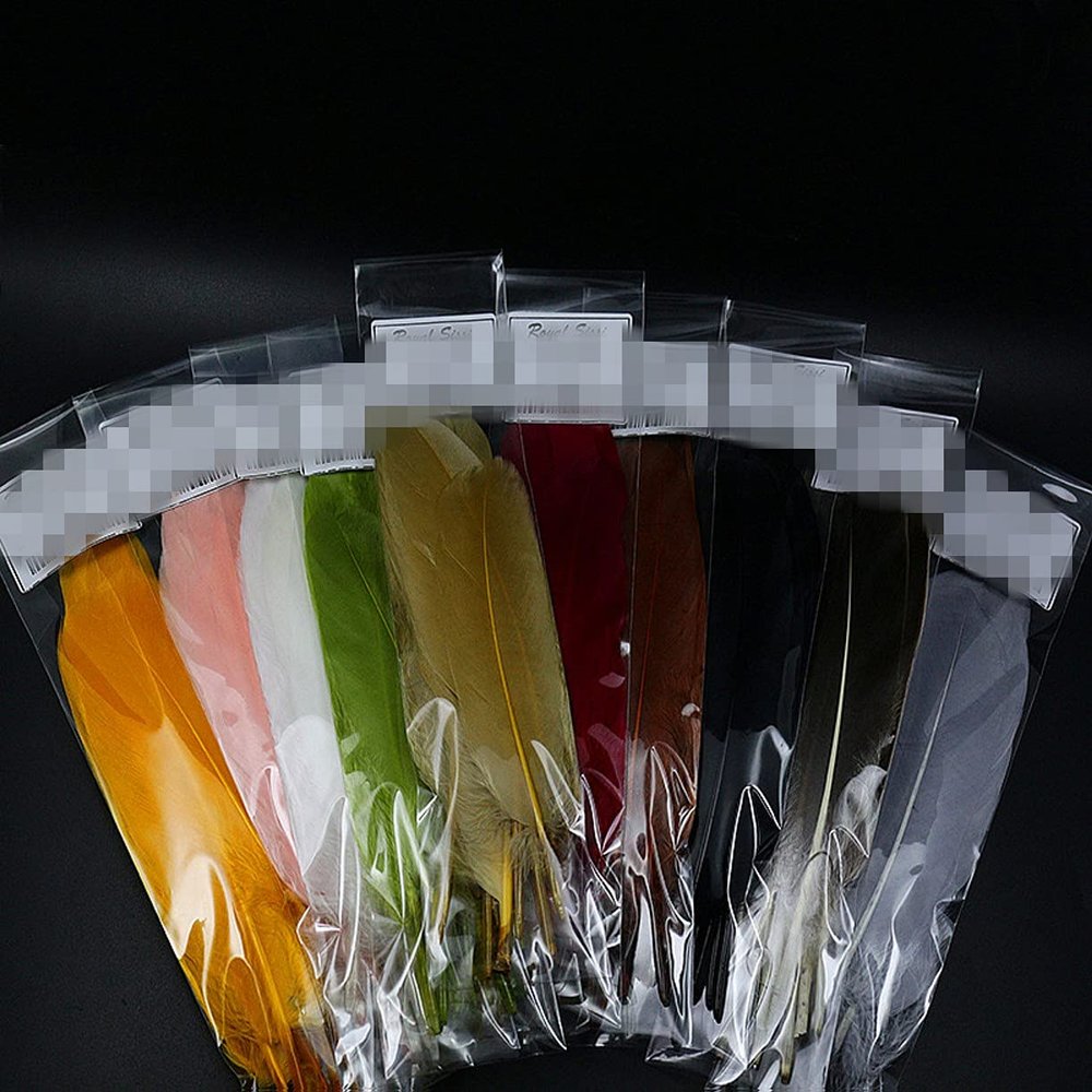 WellieSTR 100pcs (10 Color) Fly Tying Goose Shoulders Feather Wet Fly Married Wings Tying Materials Salmon Steelhead Flies