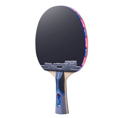 LINGOSHUN Ping Pong Paddle Racket Performance-Level with Carbon Fibre Technology,Perfect Ping Pong Combination of Speed and Rotation / 8 Stars/Long Handle