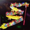 Wuluwala 5Pcs Dragon Ribbon Stick LED Toys Performance Props Luminous Dragon Toys Handhold Dancing Gymnastics Ribbons for Kids 6.5 Feet view 2