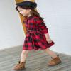 AGQT Child Girls Christmas Plaid Dress Buffalo Check Shirt Black Red Square Chequered Casual Long Sleeve A-Line Dresses with Belt Holiday Flannel Outfit Size 6-7 Years view 4