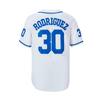 Youth #30 Sandlot Benny The Jet Rodriguez Movie Kids Baseball Jersey Stitched Christmas Summer White Size M view 3