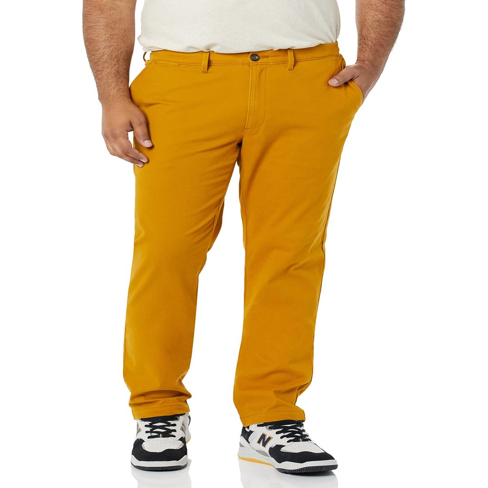 Amazon Essentials Men's Skinny-Fit Casual Stretch Chino Pant, Dark Camel, 35W x 34L