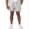 Amazon Essentials Men's 6" Inseam Drawstring Shorts, Green Pink Vertical Stripe, X-Small view 1