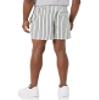 Amazon Essentials Men's 6" Inseam Drawstring Shorts, Green Pink Vertical Stripe, X-Small view 2