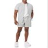 Amazon Essentials Men's 6" Inseam Drawstring Shorts, Green Pink Vertical Stripe, X-Small view 3