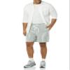 Amazon Essentials Men's 8" Inseam Relaxed-Fit Drawstring Walk Shorts (Available in Plus Size), Green Pink Vertical Stripe, Medium view 4