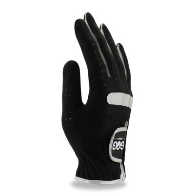 chensong Pack 1 Pcs Men's Golf Glove Left Hand Right Hand Micro Soft Fiber Breathable Non-Slip Golf Gloves Men Color Black Golf Glove (Color : Worn on Right Hand, Size : 25 Large)