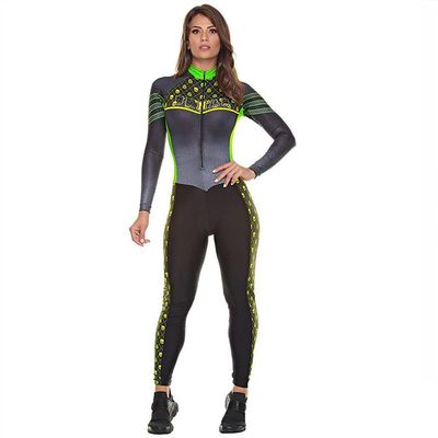 CYTSH Triathlon Women's Jumpsuit Overall Suit Cycling Jersey Set Long Sleeve Pants Bike Sport Tight Bicycle Running Skinsuit (Color : 5, Size : XXXX-Large)