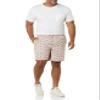 Amazon Essentials Men's 8" Inseam Relaxed-Fit Drawstring Walk Shorts (Available in Plus Size), Dusty Pink Palm Leaf Print, Medium view 4