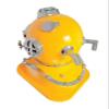 Retro Reproduction Antique Vintage Yellow Diver Diving Helmet with Wooden Stand 18" view 3