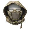 JFFCESTORE Ear Protection Foldable Half Face Airsoft Mesh Mask with Goggles and Headgear Hoods Protective Paintball Headgear Mask Tactical Lower Face Protective Mask CP view 2