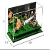 Better Display Cases Versatile Clear Acrylic Trucks, Trains and Rockets Display Case - Large Rectangle Box with Mirror Case, Silver Risers and Turf Base 19.25" x 8.25" x 8" (V47/A103) view 4