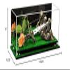 Better Display Cases Versatile Clear Acrylic Trucks, Trains and Rockets Display Case - Large Rectangle Box with Mirror Case, Gold Risers and Turf Base 19.25" x 8.25" x 8" (V47/A103) view 4