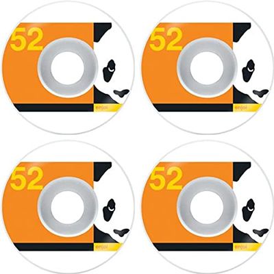 Enjoi Skateboards Box Panda White/Orange Skateboard Wheels - 52mm 99a (Set of 4)