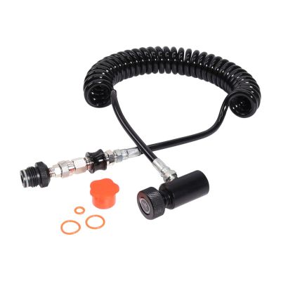ZCTCL Paintball PCP Adapter Remote Coil High Pressure Air Hose w/Quick Disconnect with Slide Check Accessories (Black)