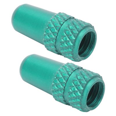 Valve Caps, Professional Design High Reliability Aluminum Cycling Valve Bicycle Bike Tire Caps French Style Dust Covers Valve Covers for Mountain Bikes(Green)