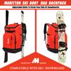 MARITTON Ski Boot Bag - Ski Boots and Snowboard Boots Travel Backpack for Ski Helmet, Goggles, Gloves, Skis, Snowboard & Accessories. (red) view 2