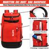 MARITTON Ski Boot Bag - Ski Boots and Snowboard Boots Travel Backpack for Ski Helmet, Goggles, Gloves, Skis, Snowboard & Accessories. (red) view 4