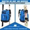 MARITTON Ski Boot Bag - Boot Travel Backpack for Snowboard & Ski Boots, Helmet, Goggles, Gloves & Accessories (Blue) view 2