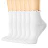 Mcool Mary Women's Ruffle Socks,Turn-Cuff Casual Cute Warm Cotton Knit Lettuce Low Cut Frilly White Ankle Socks for Women 6 Pack view 1