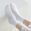 Mcool Mary Women's Ruffle Socks,Turn-Cuff Casual Cute Warm Cotton Knit Lettuce Low Cut Frilly White Ankle Socks for Women 6 Pack view 2