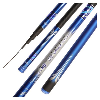 XFYJR Fishing Rod Telescopic Fishing Pole Portable Carp Carbon Fiber Super Light Hard Fishing Tackle Carp Feeder (Size : 6.3m)