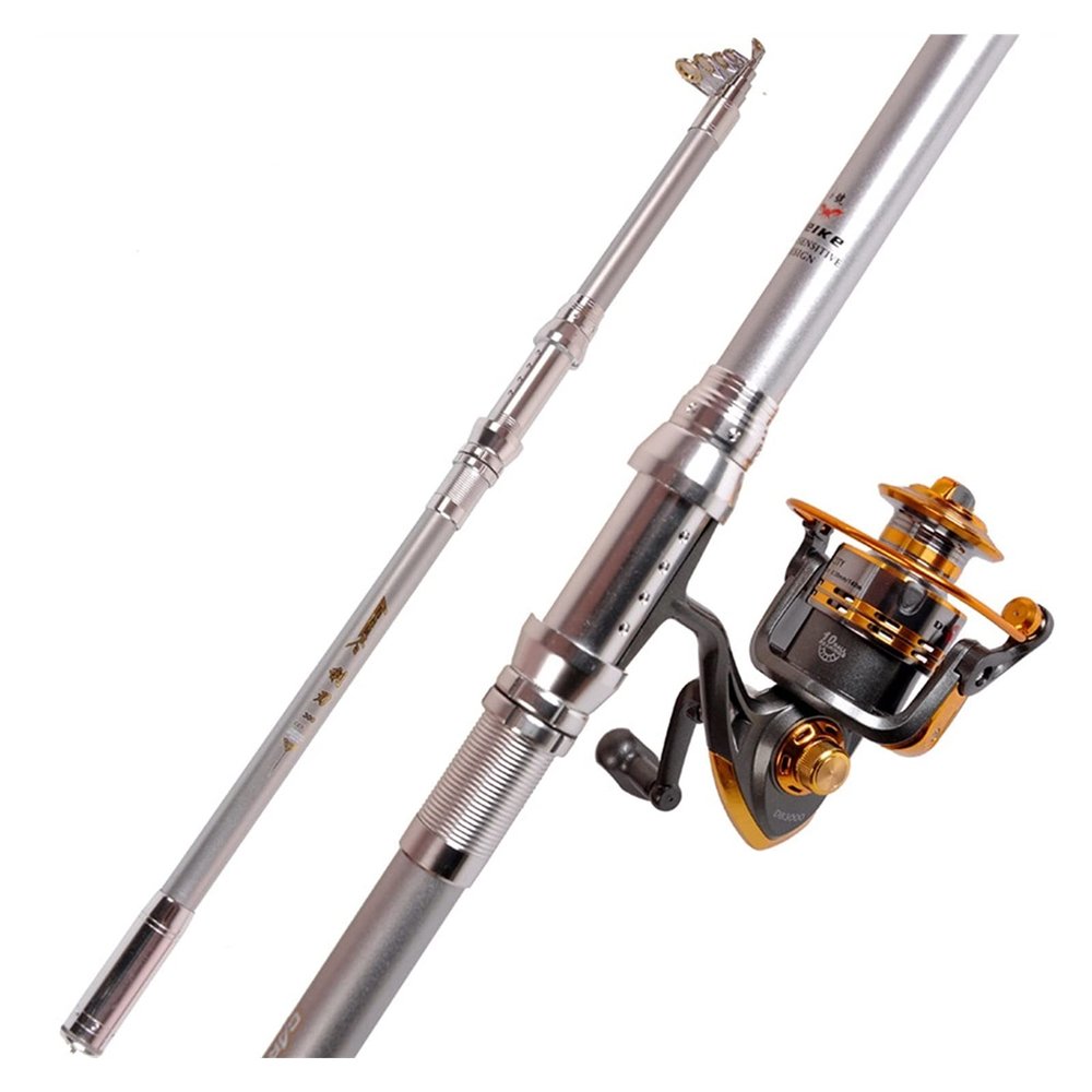 XFYJR Fishing Rod and Reel Telescopic Ultra-Light Super Hard Sea Pole Long Shot Portable Gear 2.1m 2.4m 2.7m 3.0m 3.6m Fishing Tackle (Size : 2.4m)