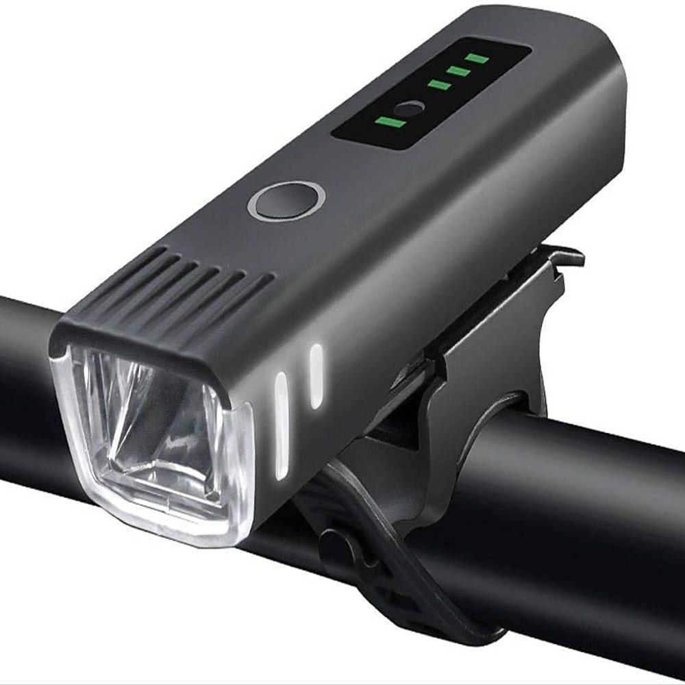 SMSOM Bike Lights, USB Rechargeable Bicycle Lights, Super Bright LED Bike Lights for Night Riding, IPX5 Waterproof, Easy to Install for Men Women Kids Road Mountain Cycling (Black)