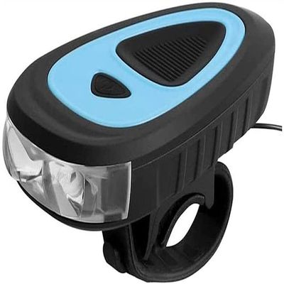 SMSOM USB Rechargeable Bike Lights Front - LED Bicycle Headlight, Bike Lights with Horn, Waterproof, 3 Lighting Modes Fits All Bicycles for Road and Mountain