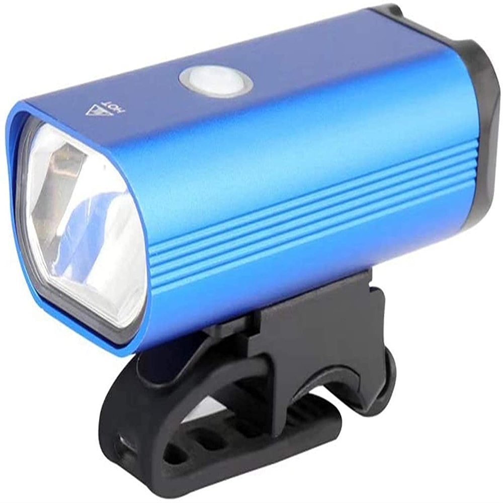 SMSOM LED Bike Lights, USB Rechargeable Bicycle Light, 800 Lumens with 3 Modes IPX6 Waterproof Headlight for Safe Cycling Hiking Road Mountain Commuter (Blue)