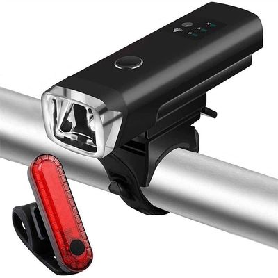 SMSOM Bike Light, Bike Light Set, Powerful Bicycle Front Headlight and Back Taillight, USB Rechargeable, Easy to Install for Men Women Kids Road Mountain Cycling (Black)