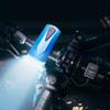 SMSOM LED Bicycle Headlight, Bike Lights with Horn, USB Rechargeable Bicycle Headlight, Waterproof, 4 Lighting Modes Fits All Bicycles for Road and Mountain (Color : Blue) view 2
