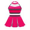 Loloda Girls Children Dress Cheer Leader Costume School Uniform Youth Cheerleading Outfit Halloween Carnival Party Hot Pink 14 Years view 2
