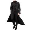Mens Double Breasted Trench Coat Classic Slim Fit Pea Coats Windbreaker Big & Tall Lightweight Jacket Overcoat Plus Size Black view 1