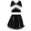 Loloda Girls Children Dress Cheer Leader Costume School Uniform Youth Cheerleading Outfit Halloween Carnival Party Black 16 Years view 1