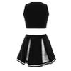 Loloda Girls Children Dress Cheer Leader Costume School Uniform Youth Cheerleading Outfit Halloween Carnival Party Black 16 Years view 2