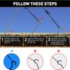 5 Pack Screw Tent Stakes Metal Tent Pegs 12 inch Heavy Duty Tent Pegs Galvanized Strong Tent Stakes Steel Stakes for Outdoor Camping Canopy Tarp Sand Ground Garden Wedding and Christmas Decorations view 4