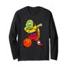 Dabbing Turtle Venezuela Jersey Venezuelan Basketball Fans Long Sleeve T-Shirt view 1