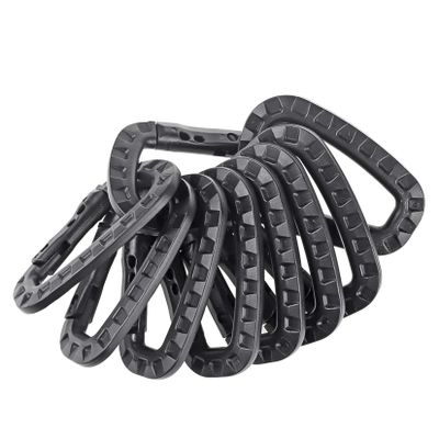 12 Pack Tactical Carabiners Keychain D Rings Spring Snap Gear Clip Utility Hooks Backpack Hanging Buckle Travelling for Camping