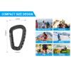 12 Pack Tactical Carabiners Keychain D Rings Spring Snap Gear Clip Utility Hooks Backpack Hanging Buckle Travelling for Camping view 4